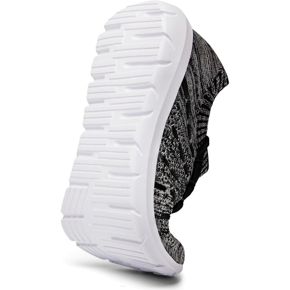 🆕Women Black-Grey Running Breathable Knitting flexible Sports Shoes Sneaker - Picture 3 of 6